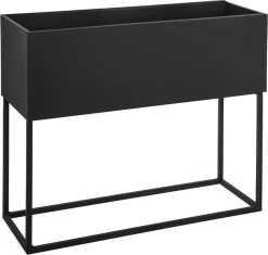 Atmosphera Staande Plantenbak Metaal Zwart 2-delig -Gardena Winkel 1200x1140