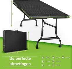 Sens Design Tuintafel Kunststof - Campingtafel Inklapbaar - Rotan-Look -Gardena Winkel 1200x1142 1