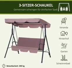 Outsunny Hollywoodschommel 3-zits Tuinschommel Schommelbank Met Dak 3 Kleuren 84A-054 14 Outsunny Hollywoodschommel 3-zits Tuinschommel Schommelbank Met Dak 3 Kleuren 84A-054 -Gardena Winkel 1200x1147
