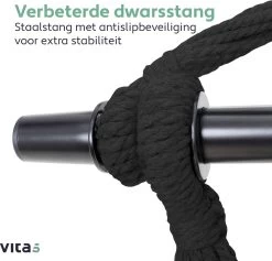 Vita5 XXL Hangstoel | Binnen&Buiten Hangnest | Incl. 2 Kussens En Boekenvak | Volwassenen&Kinderen | Hangmatstoel Tot 225kg | Donkergroen -Gardena Winkel 1200x1152 1