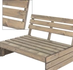 Pro Garden Palletbank - 120 Cm - 2-zits -Gardena Winkel 1200x1158