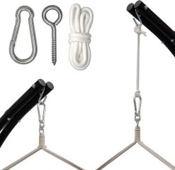 Metalen Ophangset Tot 160kg - Massieve Bevestiging Set Voor Hangstoel Hangmat - Plafond Wand Montage -Gardena Winkel 1200x1159