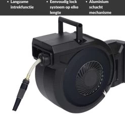 Buxibo - Wandslangenbox 20 Meter + 2 Meter - Tuinslang Met Haspel - 9 Sproei Standen - Slangenhouder 180° Draaibaar - Tuinslanghaspel Zwart+ Gratis Sproeier - Zwart -Gardena Winkel 1200x1161 2