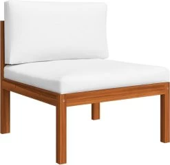 Decoways - 5-delige Loungeset Met Kussens Massief Acaciahout Crèmekleurig -Gardena Winkel 1200x1165