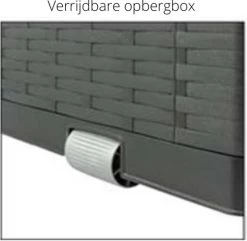 Verrijdbare Tuinkussen Opbergbox - Rattan Look - Zwart - 350 Liter 13 Verrijdbare Tuinkussen Opbergbox - Rattan Look - Zwart - 350 Liter -Gardena Winkel 1200x1173 3