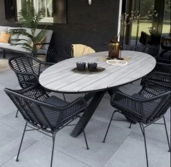 Ovale Tuintafel Cyprus 180cm | Wood | Polywood & Aluminium -Gardena Winkel 1200x1175