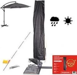 Parasolhoes - Ronde Zweefparasols T/m ø 4 M- Vierkante Zweefparasols T/m 3mx4m - Zware Dikke Kwaliteit - Met Stok Rits En Trekkoord -Gardena Winkel 1200x1180 1