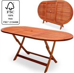 Merkloos Tuintafel Acaciahout - 160x85x75cm - FSC-gecertificeerd -Gardena Winkel 1200x1180 2