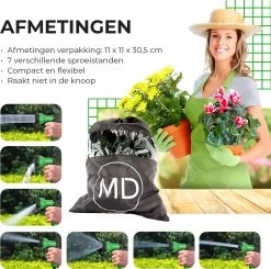 Uitrekbare Tuinslang Tot 15 Meter Van MD-goods ® - Tuinsproeier - Tuin Besproeien - Waterslang - Sproeikop - Groen - Flexibel Elastisch -Gardena Winkel 1200x1191 8