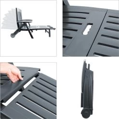 Casaria Ligstoel Zircone – Verstelbaar/Wielen Tot 120 Kg – Antraciet -Gardena Winkel 1200x1197