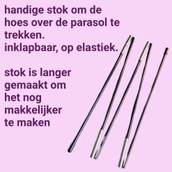 Parasolhoes Voor Zweefparasol–Waterdicht-met Rits En Stok-Superieure Kwaliteit-280cm X 81cm -Gardena Winkel 1200x1197 3