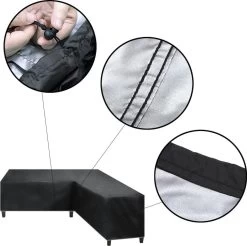 Merkloos Beschermhoes Voor Lounge Set - 215x87x80cm - Zwart - Tuin Set Beschermer - Afdekhoes Voor Lounge Bank - De Ideale Bescherming Voor Je Tuinmeubelen -Gardena Winkel 1200x1197 4