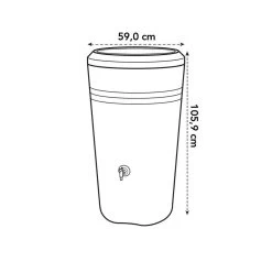 Elho Green Basics Regenton - Regenton - Living Black - Buiten - 200 Liter 28 Elho Green Basics Regenton - Regenton - Living Black - Buiten - 200 Liter -Gardena Winkel 1200x1200 1037