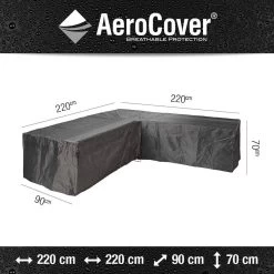 AeroCover Loungesethoes 220x220x90xH70 Cm - Antraciet -Gardena Winkel 1200x1200 107