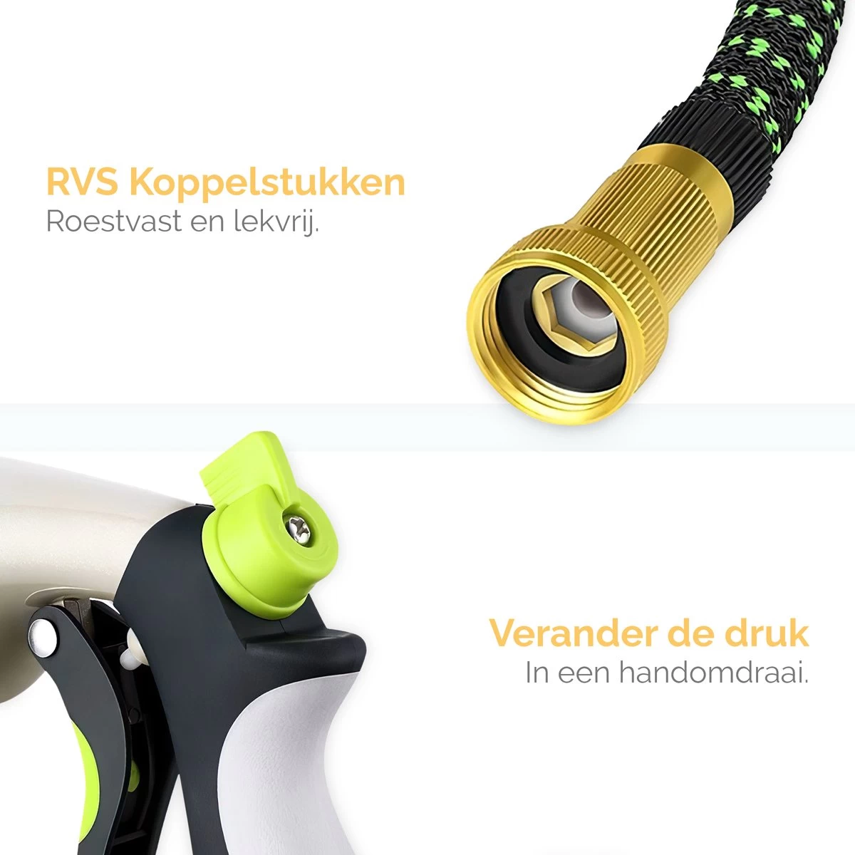 Goliving Tuinslang Flexibel - 30 Meter - Uitrekbare Tuinslang Sproeier - Tuinsproeier - Zwart - Acht Standen - Met Opbergtas 3 Goliving Tuinslang Flexibel - 30 Meter - Uitrekbare Tuinslang Sproeier - Tuinsproeier - Zwart - Acht Standen - Met Opbergtas - Afbeelding 3