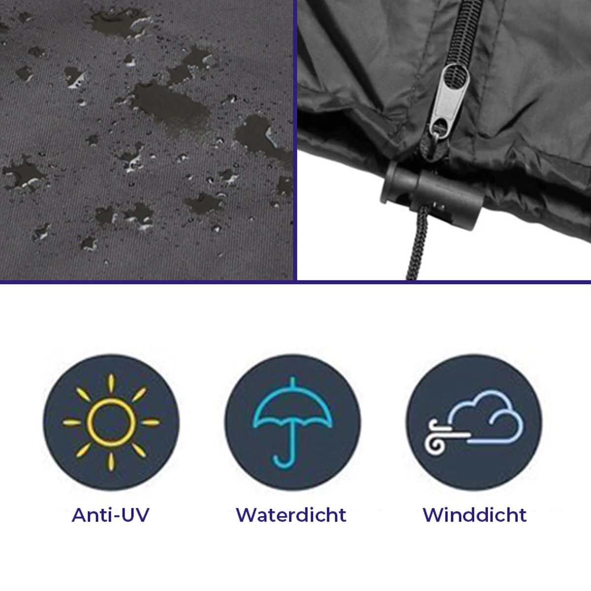 Merkloos Parasolhoes Met Rits En Trekkoord – Beschermhoes Voor Zweefparasol & Staande Parasol – Waterdicht Afdekhoes – Hoes Voor Hangparasol – Inclusief Opberghoes – Zwart - 205 Cm 5 Merkloos Parasolhoes Met Rits En Trekkoord – Beschermhoes Voor Zweefparasol & Staande Parasol – Waterdicht Afdekhoes – Hoes Voor Hangparasol – Inclusief Opberghoes – Zwart - 205 Cm - Afbeelding 5