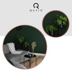 QUVIO Plantenstandaard Binnen - Inclusief Pot - Staande Plantenbak - Metaal - Bloempot - 22 X 22 X 60 Cm - Zwart -Gardena Winkel 1200x1200 1135