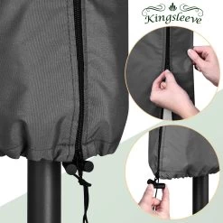 Kingsleeve Parasolhoes Tot Ø 330cm - Weerbestendig Robuust - Grijs -Gardena Winkel 1200x1200 115