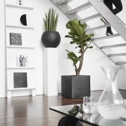 Capi Europe - Bloempot Vierkant Smooth NL - 30x30x30 - Zwart - Voor Binnen En Buiten - KBL902 -Gardena Winkel 1200x1200 1162