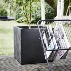 Capi Europe - Bloempot Vierkant Smooth NL - 30x30x30 - Zwart - Voor Binnen En Buiten - KBL902 -Gardena Winkel 1200x1200 1166