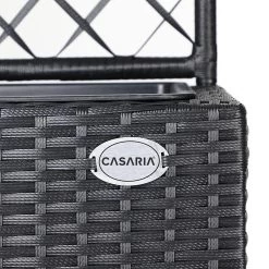 Casaria Polyrattan Plantenbak - Met Klimoprek - 3 Bakken Zwart -Gardena Winkel 1200x1200 1209
