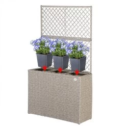 Casaria Polyrattan Bloembak – 3 Bakken Klimophek - Crème -Gardena Winkel 1200x1200 1214
