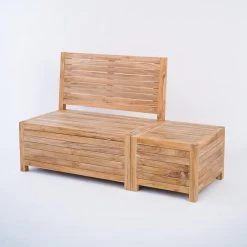 Kleine Teakhouten Tuinbank Met Opbergruimte - 100 X 60 X 90 Cm - Duurzaam Teakhout - Blijft Strak En Mooi - Sterke Constructie Om Lang Mee Te Gaan -Gardena Winkel 1200x1200 124