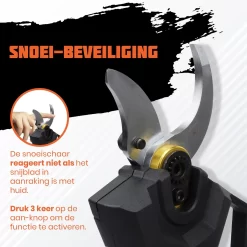 Reichlër® Elektrische Snoeischaar - 40 Mm Snijdiameter - 2x Accu - Anti-cut Functie - Heggenschaar - Takkenschaar - Zwart -Gardena Winkel 1200x1200 1354