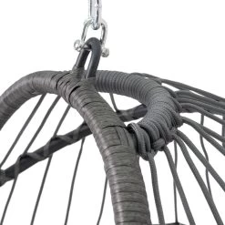 Pro Garden Lowander Hangstoel Egg 191x126x126- Schommelstoel Met Rattan Cocoon En Robuust Stalen Standaard Incl. Kussens - Volledig Inklapbaar - Lichtgrijs -Gardena Winkel 1200x1200 139