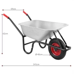 Gardebruk Kruiwagen 100L - Luchtband - 250kg Draagkracht Zilver -Gardena Winkel 1200x1200 1415