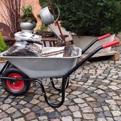 Gardebruk Kruiwagen 100L - Luchtband - 250kg Draagkracht Zilver -Gardena Winkel 1200x1200 1416