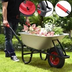 Gardebruk Kruiwagen 100L - Luchtband - 250kg Draagkracht Zilver -Gardena Winkel 1200x1200 1418