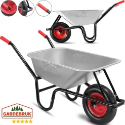 Gardebruk Kruiwagen 100L - Luchtband - 250kg Draagkracht Zilver -Gardena Winkel 1200x1200 1421