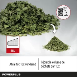 Powerplus POWEG9013 Elektrische Bladblazer - Bladzuiger En -versnipperaar - 3300W - Blazen - Zuigen - Versnipperen - Incl. 40L Opvangzak 11 Powerplus POWEG9013 Elektrische Bladblazer - Bladzuiger En -versnipperaar - 3300W - Blazen - Zuigen - Versnipperen - Incl. 40L Opvangzak -Gardena Winkel 1200x1200 1436