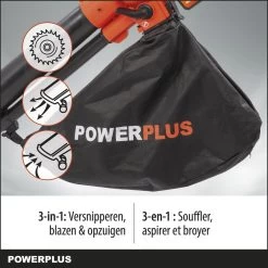 Powerplus Dual Power POWDPG75270 Bladblazer - Bladzuiger En -versnipperaar - Brushless - Blazen - Zuigen - Versnipperen - Excl. Accu En Lader - Incl. Opvangzak 45L -Gardena Winkel 1200x1200 1443