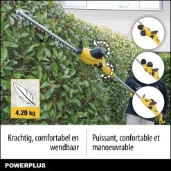 Powerplus POWXG2043 Elektrische Heggenschaar - 750W - Snoeien En Knippen - Zwaardlengte 570mm - Mesafstand 24mm - Telescopisch - Draaibaar Handvat - Haagschaar Voor Tuinonderhoud -Gardena Winkel 1200x1200 1491