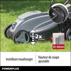 Powerplus POWEG63703 Elektrische Grasmaaier - Grasmachine Voor Kleine Tuin - 1000 W - 32cm Maaibreedte - 30L Opvangbak - Verstelbare Maaihoogte -Gardena Winkel 1200x1200 1524