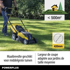 Powerplus POWXG6281 Elektrische Grasmaaier - Grasmachine Voor Middelgrote En Grote Tuin - 2000W - Maaibreedte 420mm - Verstelbare Maaihoogte - Mulching Functie - Incl. 40L Opvangbak -Gardena Winkel 1200x1200 1559