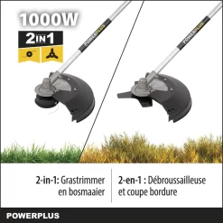 Powerplus POWXG30405 Bosmaaier 2-in-1 - 1000 W - Bosmaaier & Grastrimmer -Gardena Winkel 1200x1200 1591