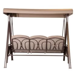 SORARA® Luxe Schommelbank Met Zonnescherm - Bruin - Zware Kwaliteit. 10 SORARA® Luxe Schommelbank Met Zonnescherm - Bruin - Zware Kwaliteit. -Gardena Winkel 1200x1200 16