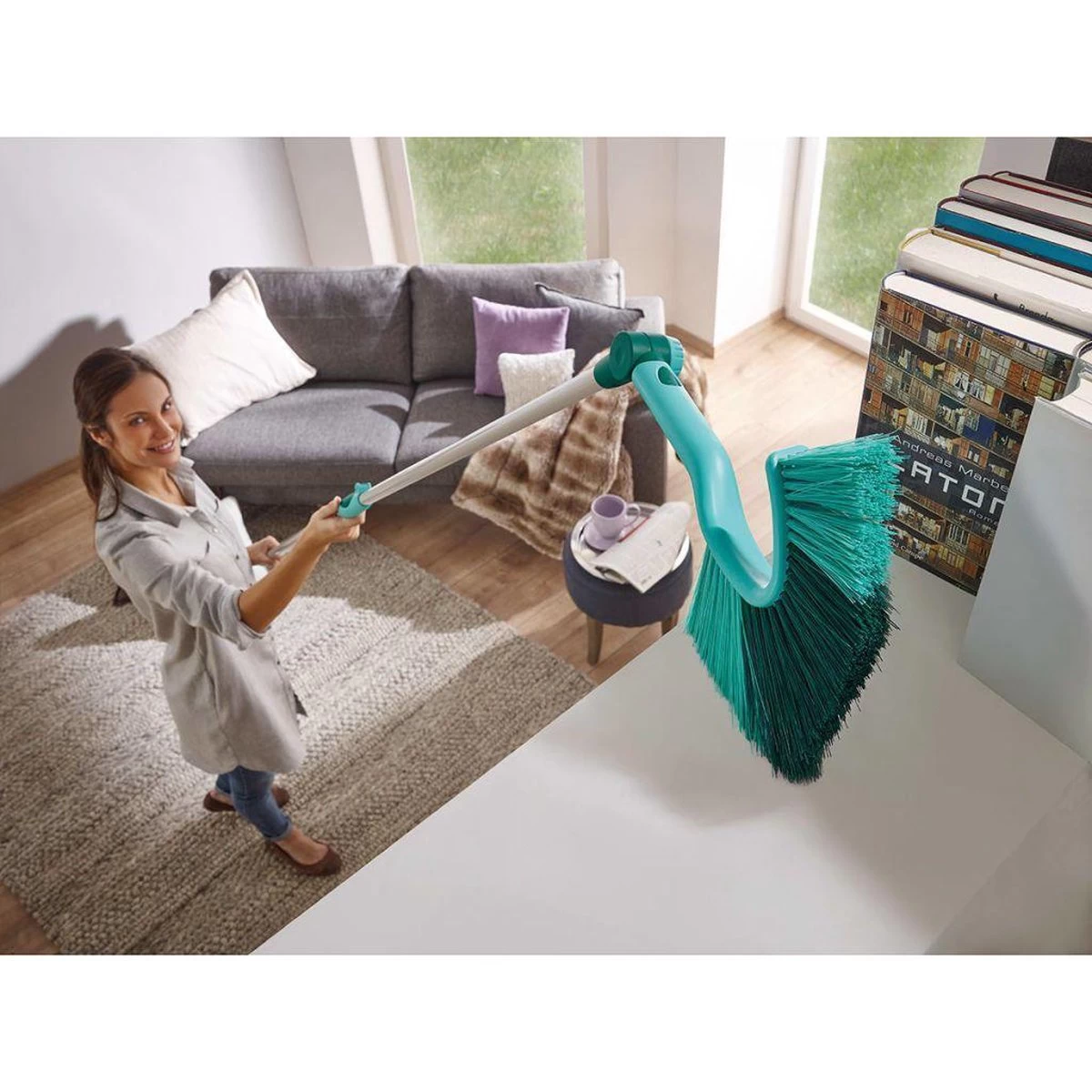 Leifheit Stofbezem Dusty Met Telescoopsteel 7 Leifheit Stofbezem Dusty Met Telescoopsteel - Afbeelding 7