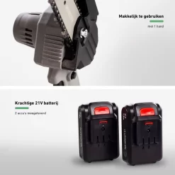 Mardin Mini Kettingzaag - Snoeizaag - Kettingzaag - Kettingzaag Electrisch Met 2 Accu - Inclusief Koffer - 1 Extra Accu - Grijs -Gardena Winkel 1200x1200 1662