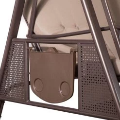 SORARA® Luxe Schommelbank Met Zonnescherm - Bruin - Zware Kwaliteit. 11 SORARA® Luxe Schommelbank Met Zonnescherm - Bruin - Zware Kwaliteit. -Gardena Winkel 1200x1200 17