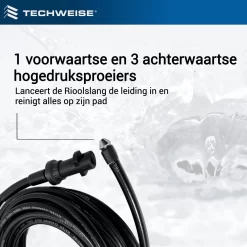 Techweise - Rioolslang Voor Kärcher K2 T/m K7 - 15M - Met Voorwaartse Hogedruksproeiers -Gardena Winkel 1200x1200 1716