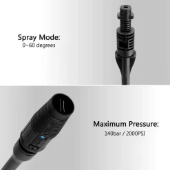 Merkloos 140 Bar Hogedrukspuitlans - Hogedrukreiniger Kärcher-opzetstuk - Verstelbare Sproeikop Voor Karcher Hogedrukreiniger - Accessoire Voor Karcher K1 K2 K3 K4 K5 K6 K7 -Gardena Winkel 1200x1200 1747