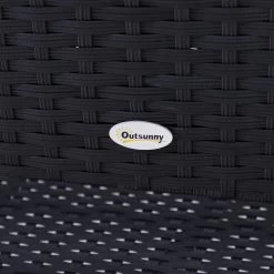 Outsunny Polyrotan Tuinbank 2-zits Parkbank Bank Staal Zwart 867-022 18 Outsunny Polyrotan Tuinbank 2-zits Parkbank Bank Staal Zwart 867-022 -Gardena Winkel 1200x1200 198