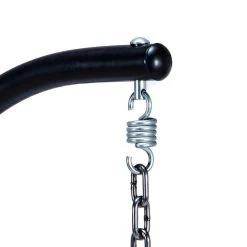 Merkloos Hangstoel Norway - Zwart Wicker & Touw Luxe Egg Hangstoel Met Dikke Antraciete Kussens Met Frame - Inklapbare Basket -Gardena Winkel 1200x1200 249