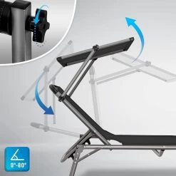 Sens Design Zonnebed - Ligbed Inklapbaar Met Zonneklep - Grijs -Gardena Winkel 1200x1200 294