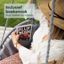 Vita5 Macramé Hangstoel - Voor Binnen En Buiten - Zonder Standaard - Incl. Kussen, Boekenvak En Beschermhoes - Tot 150kg - Grijs 14 Vita5 Macramé Hangstoel - Voor Binnen En Buiten - Zonder Standaard - Incl. Kussen, Boekenvak En Beschermhoes - Tot 150kg - Grijs -Gardena Winkel 1200x1200 337