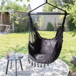 Vita5 XXL Hangstoel - Binnen&Buiten Hangnest - Incl. 2 Kussens En Boekenvak - Volwassenen&Kinderen - Hangmatstoel Tot 225kg - Zwart 20 Vita5 XXL Hangstoel - Binnen&Buiten Hangnest - Incl. 2 Kussens En Boekenvak - Volwassenen&Kinderen - Hangmatstoel Tot 225kg - Zwart -Gardena Winkel 1200x1200 348